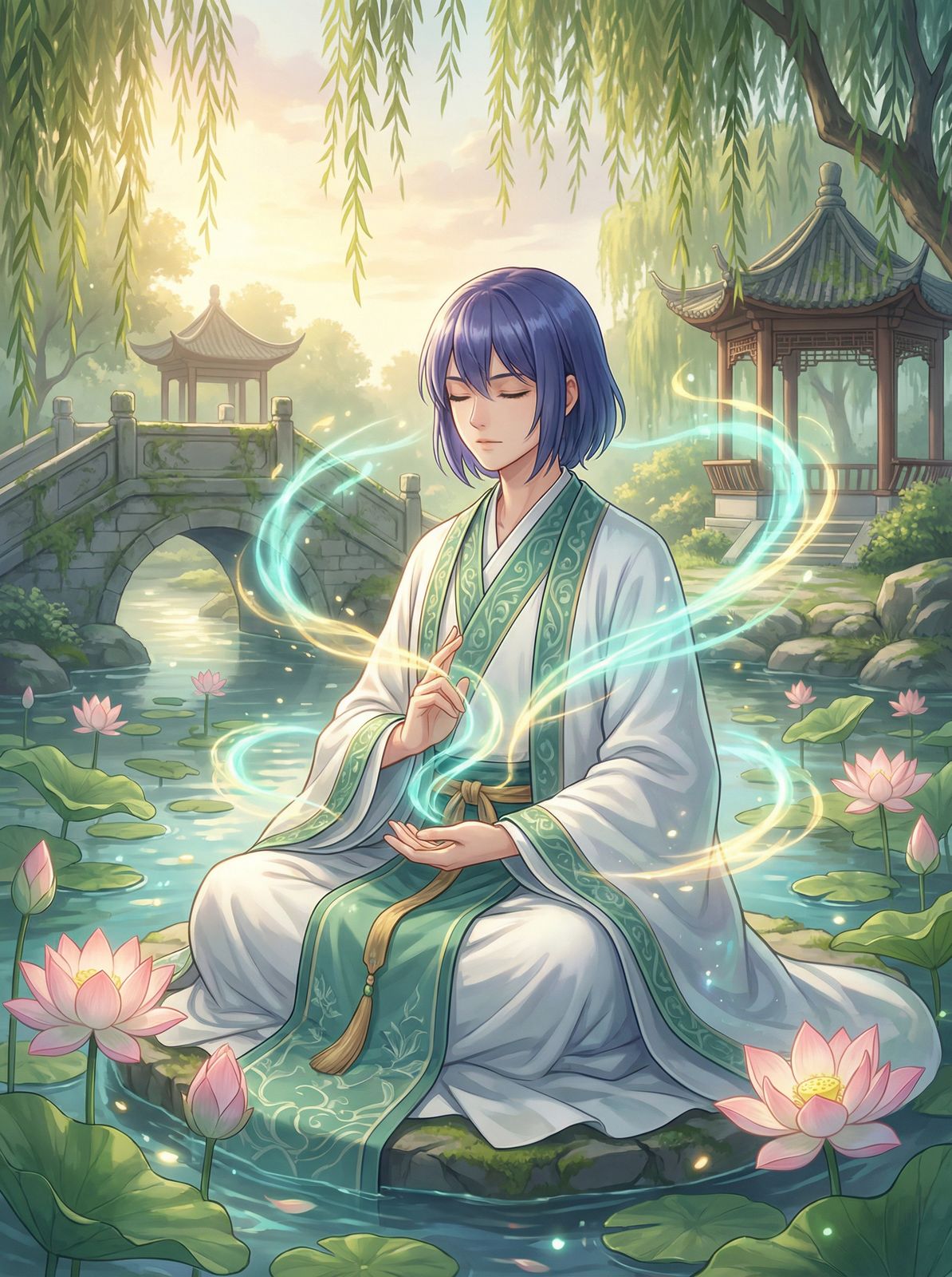 瓜老师动漫分享-莲池疗愈